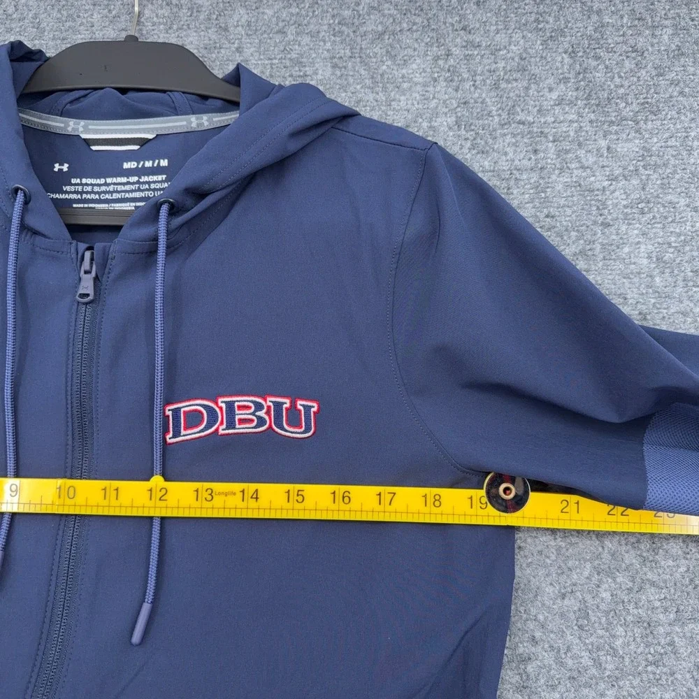 Under Armour UA Squad Warm-Up Jacket‎ Womens Medium Blue DBU Full Zip Hooded